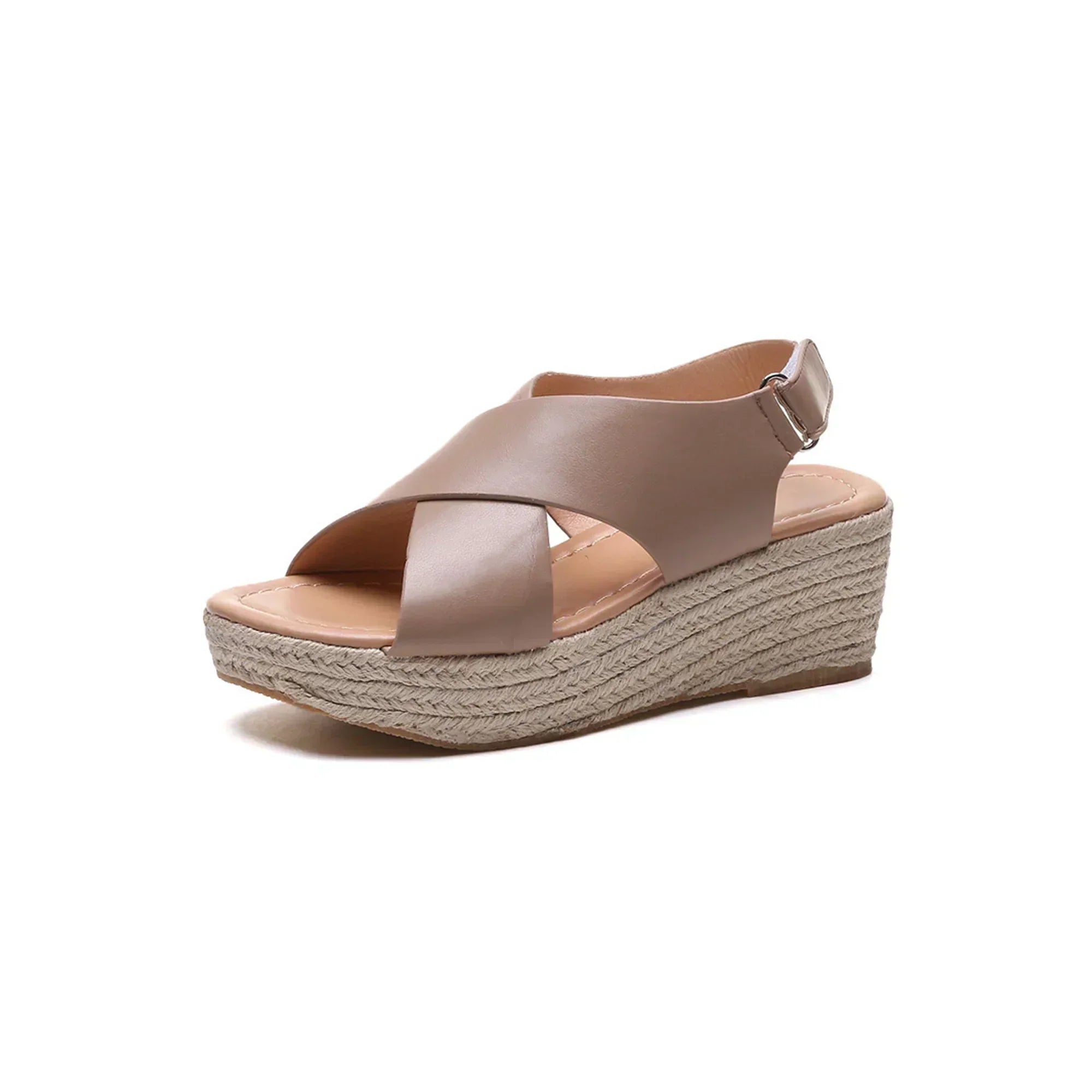 Lysandra | Chic Wedge Sandals with Elegant Cross Straps