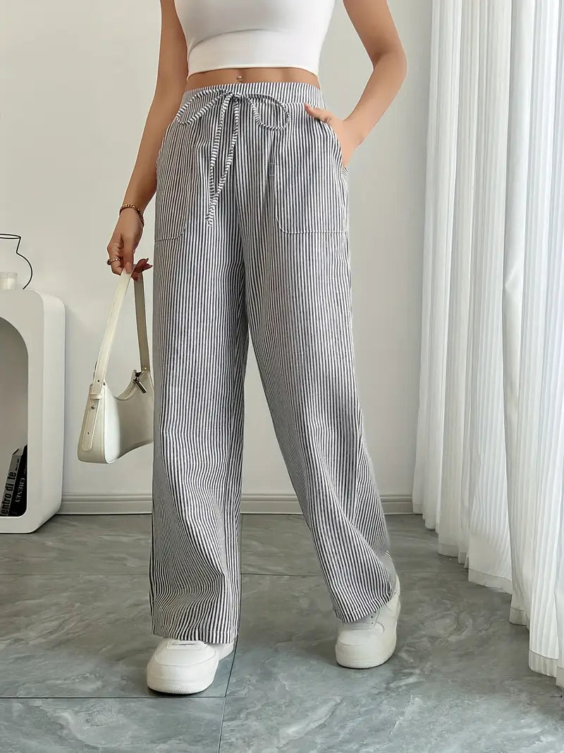 Caitlin | Chic Striped Pants with Pockets in Stylish Colors