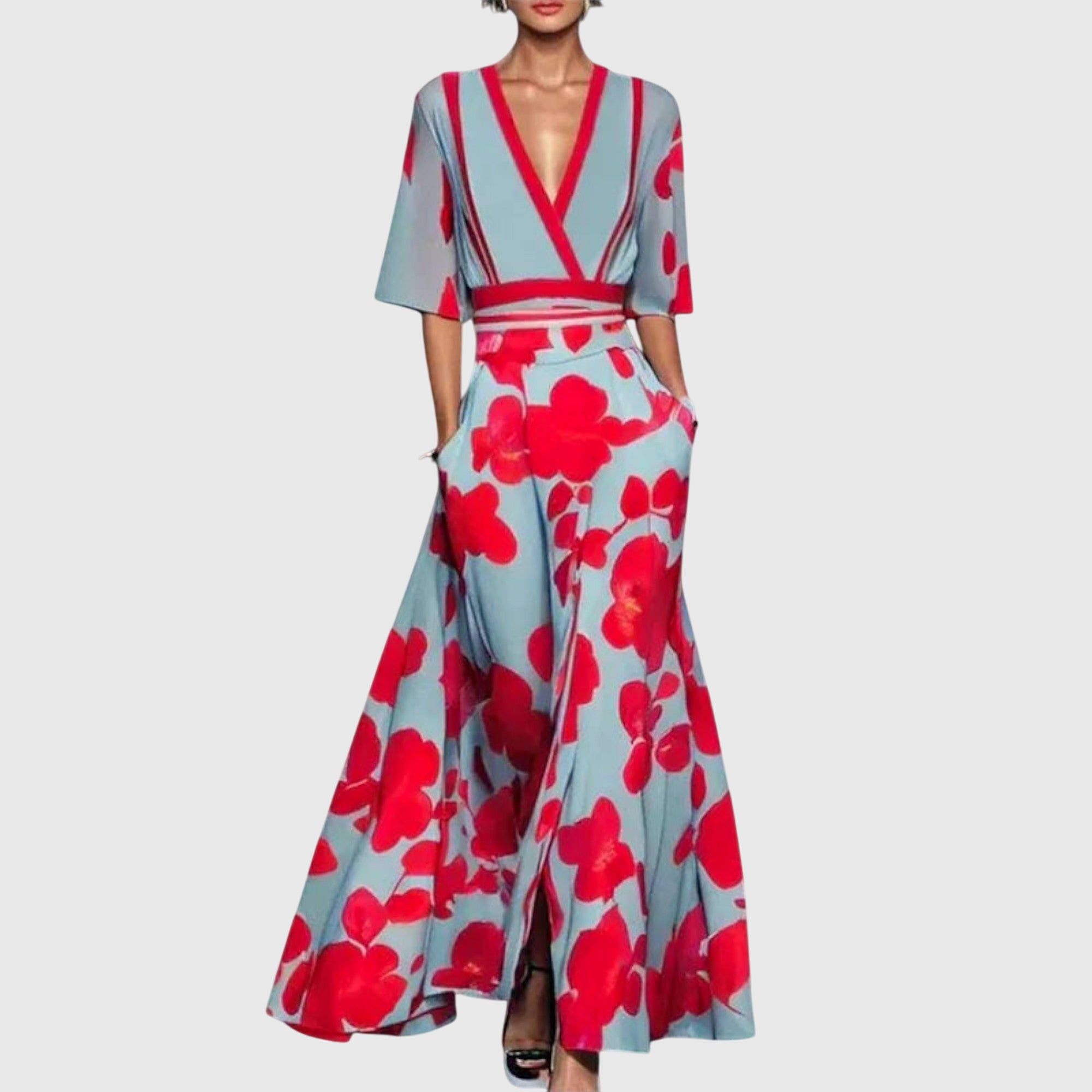Darcie | Women's V-Neck Wrap Maxi Dress