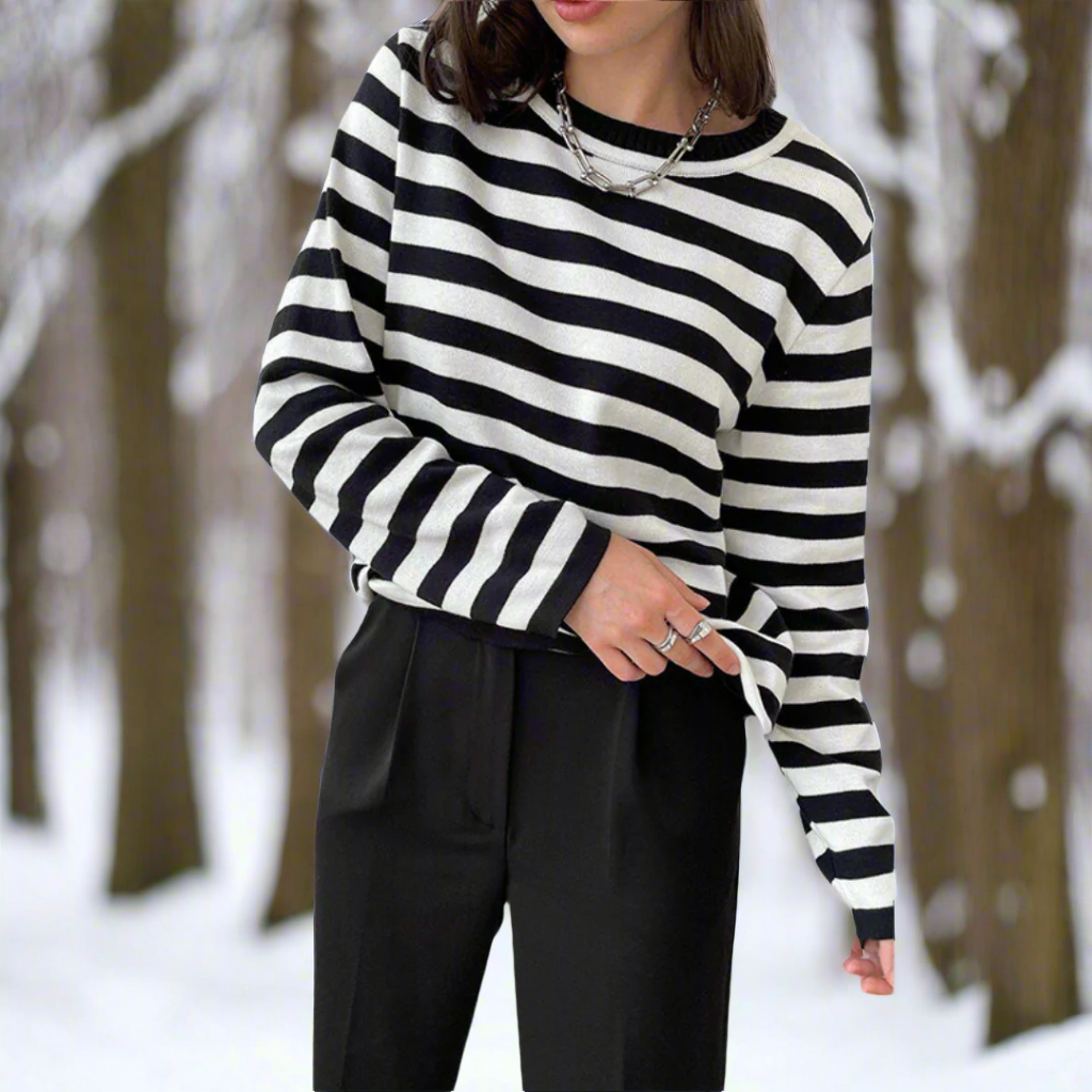 Alexandra | Striped Long Sleeve T-Shirt for Women