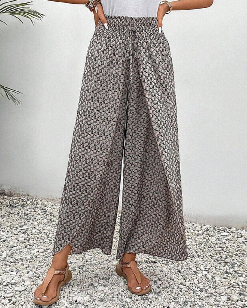 Brigitte | Lightweight Flowing Casual Trousers with Elastic Waist for Ultimate Comfort