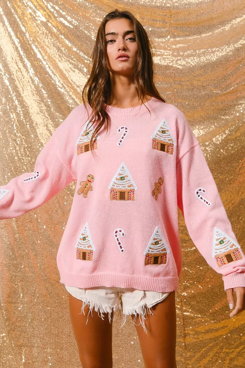 Aliyeh | Women's Winter Christmas Crew Neck Sweater