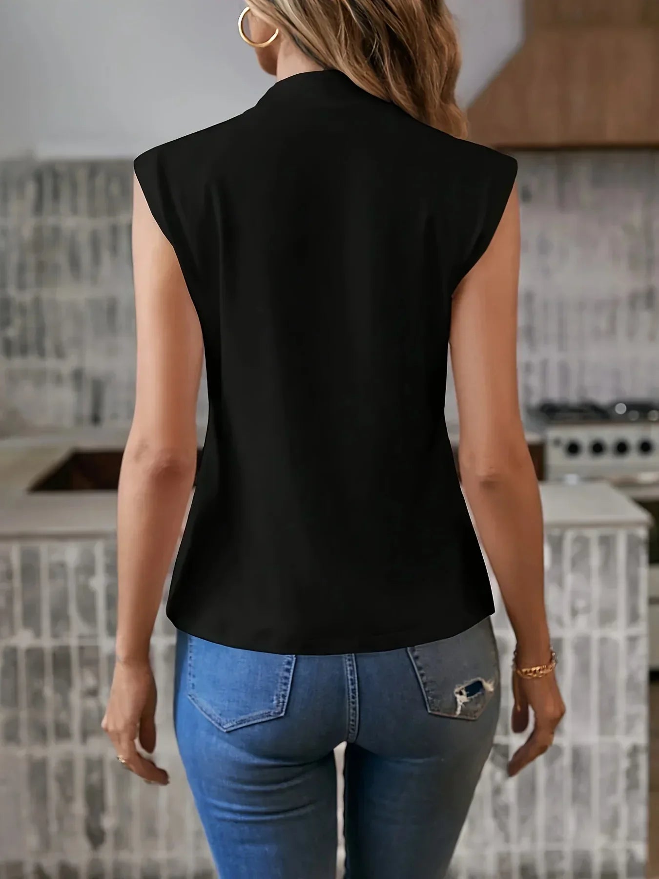 Charli | Elegant White Sleeveless Blouse