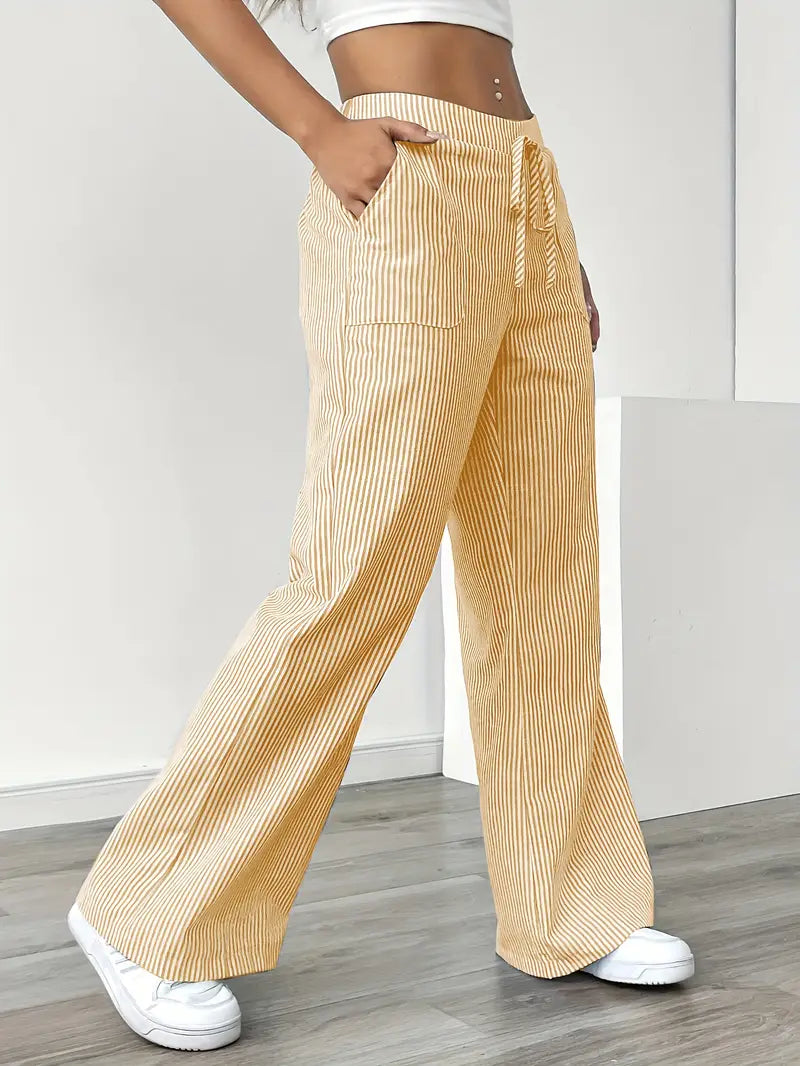 Caitlin | Chic Striped Pants with Pockets in Stylish Colors
