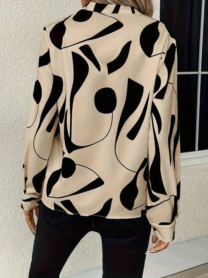 Charlie | Women's Long Sleeve Printed Blouse