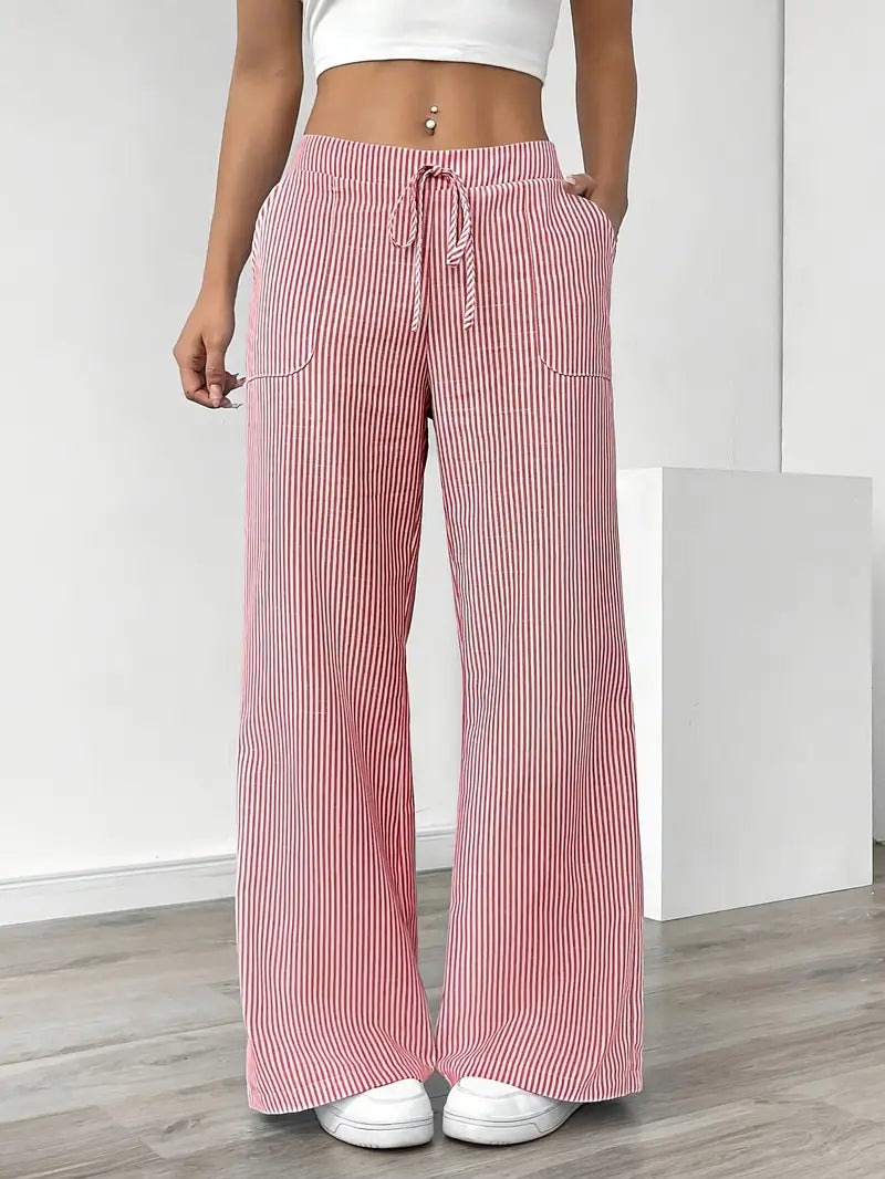Caitlin | Chic Striped Pants with Pockets in Stylish Colors