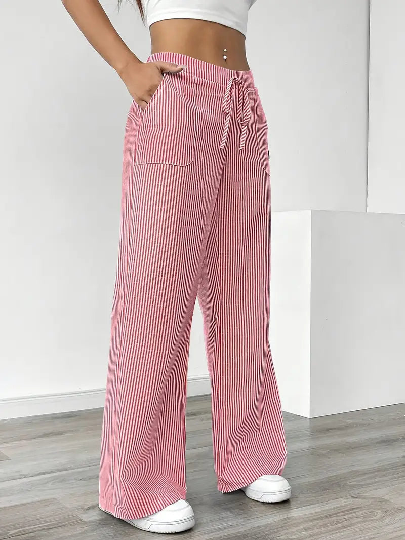 Caitlin | Chic Striped Pants with Pockets in Stylish Colors
