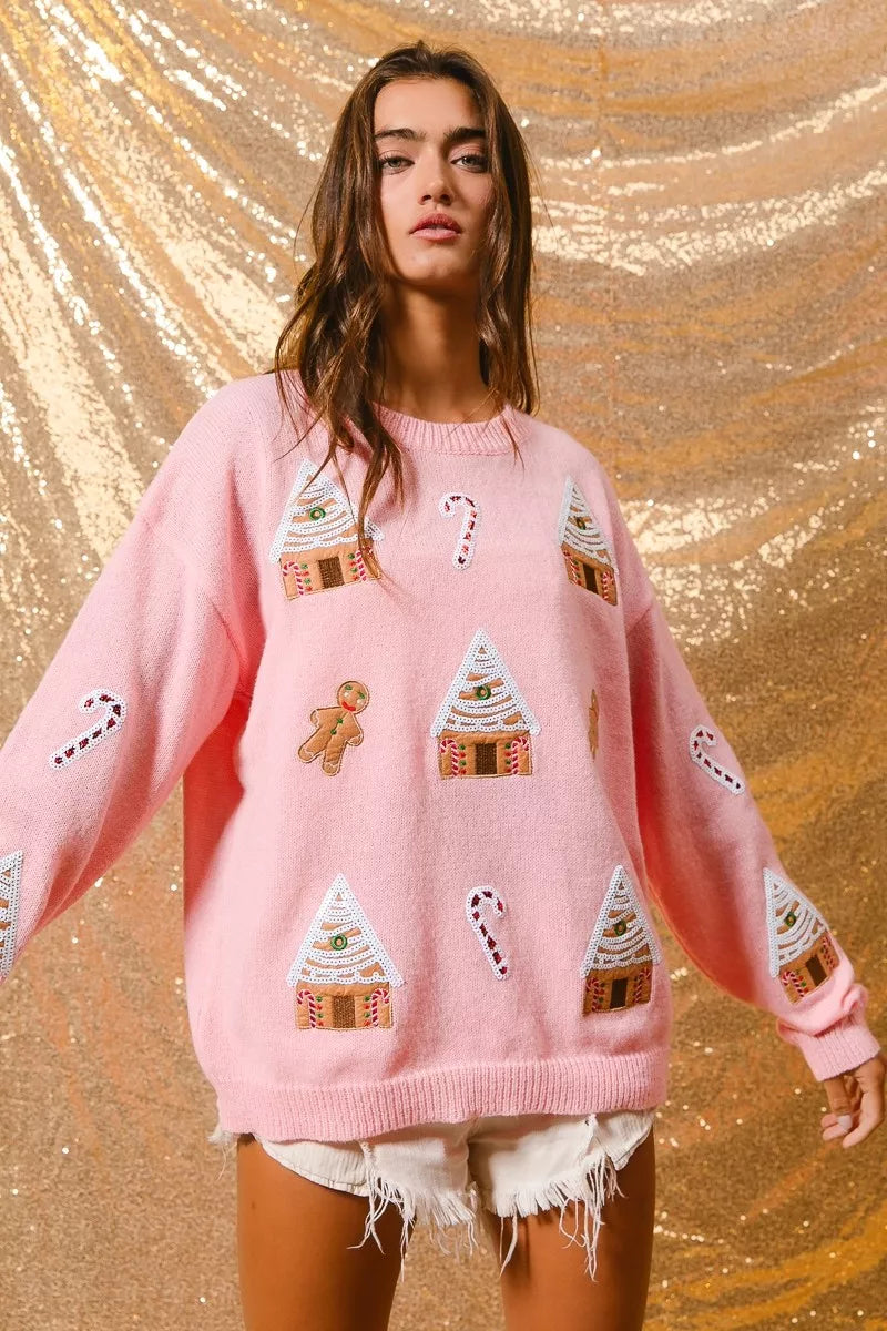 Aliyeh | Women's Winter Christmas Crew Neck Sweater