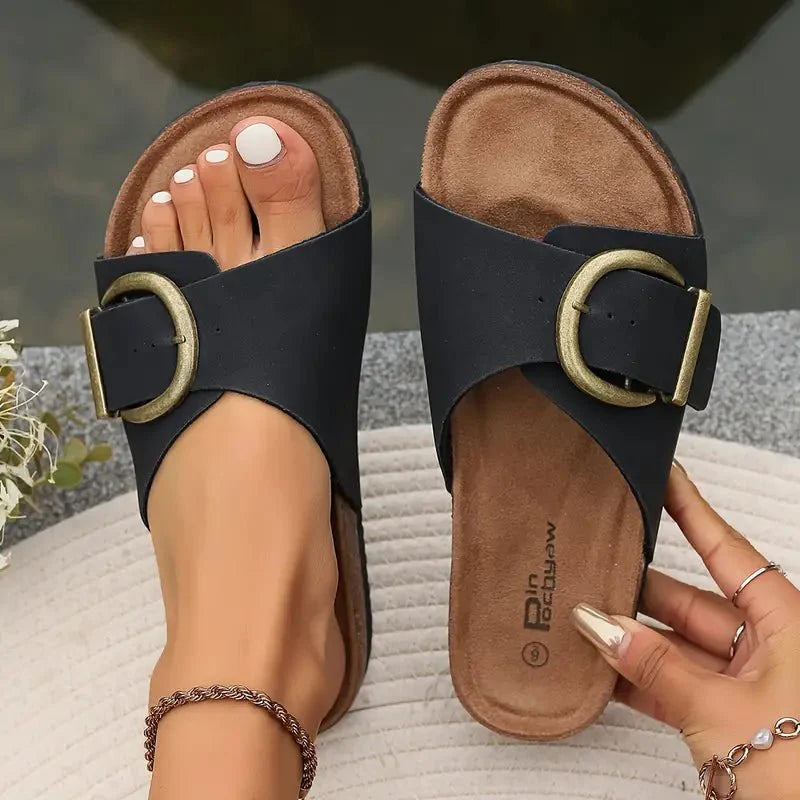 Ravenna | Orthopedic Buckle Slide Sandals