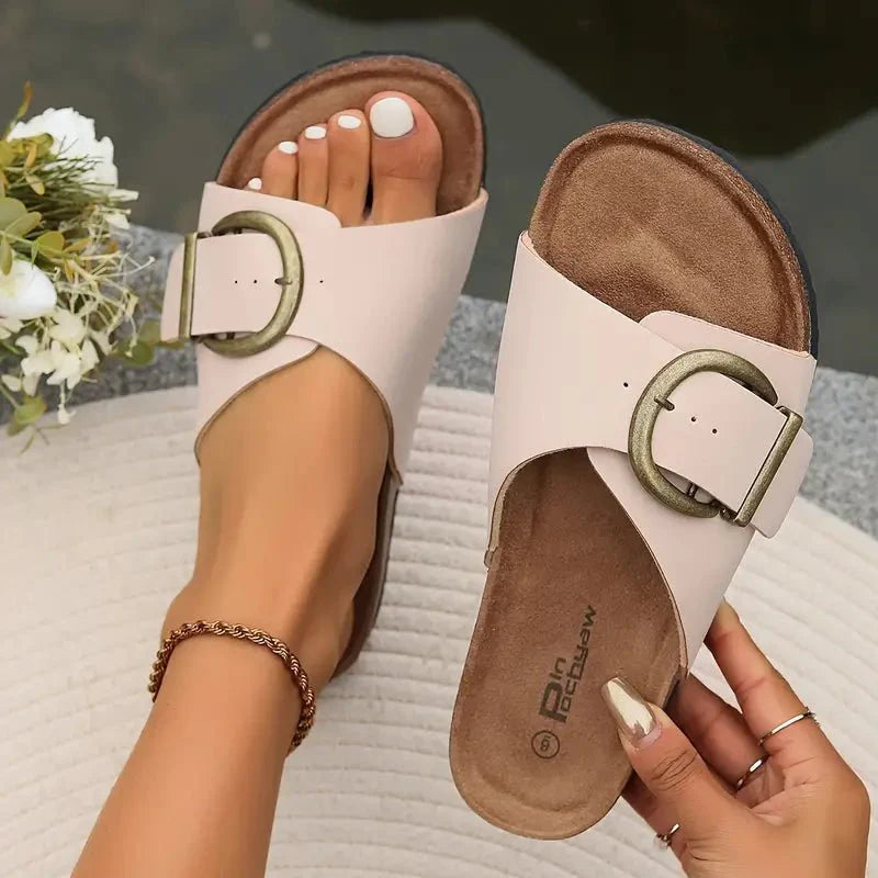 Ravenna | Orthopedic Buckle Slide Sandals