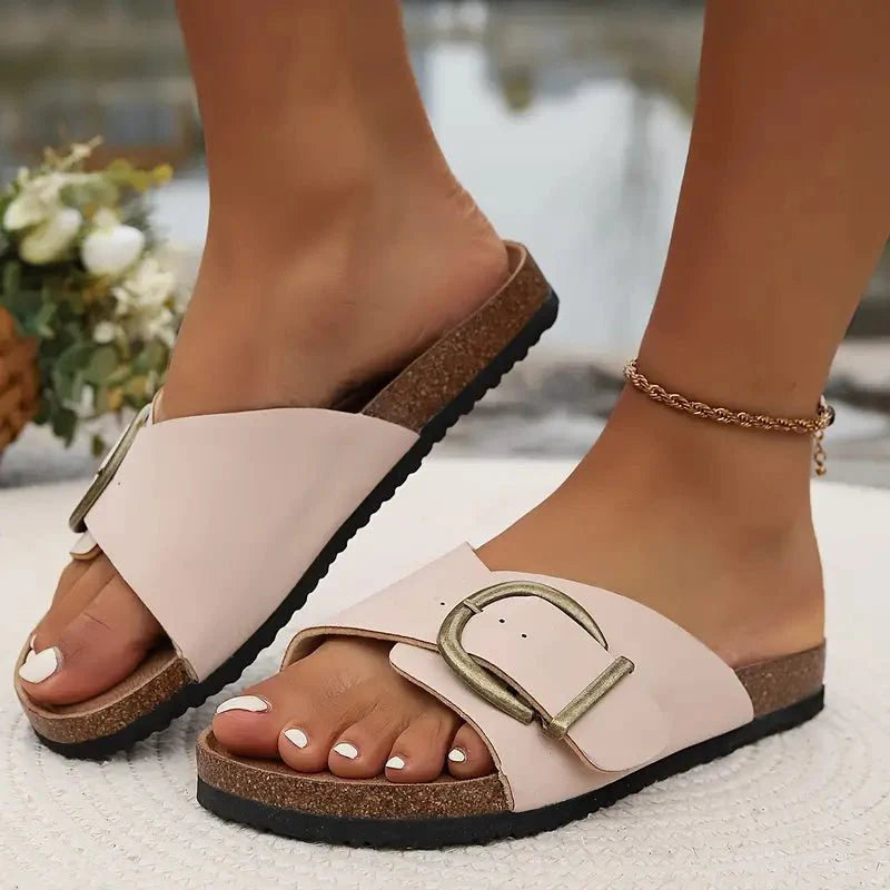 Ravenna | Orthopedic Buckle Slide Sandals