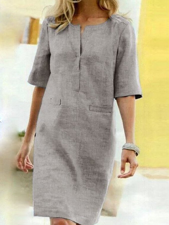 Faith | Women's Elbow Sleeve Shift Midi Dress