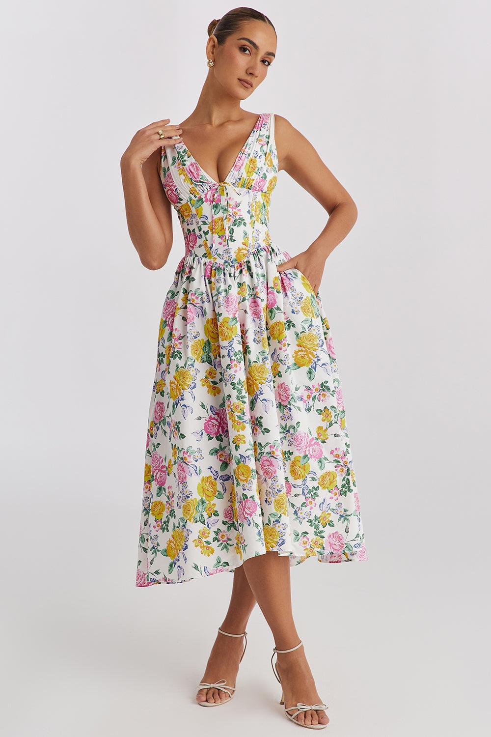Milena | Chic Floral Dress for Effortless Summer Style