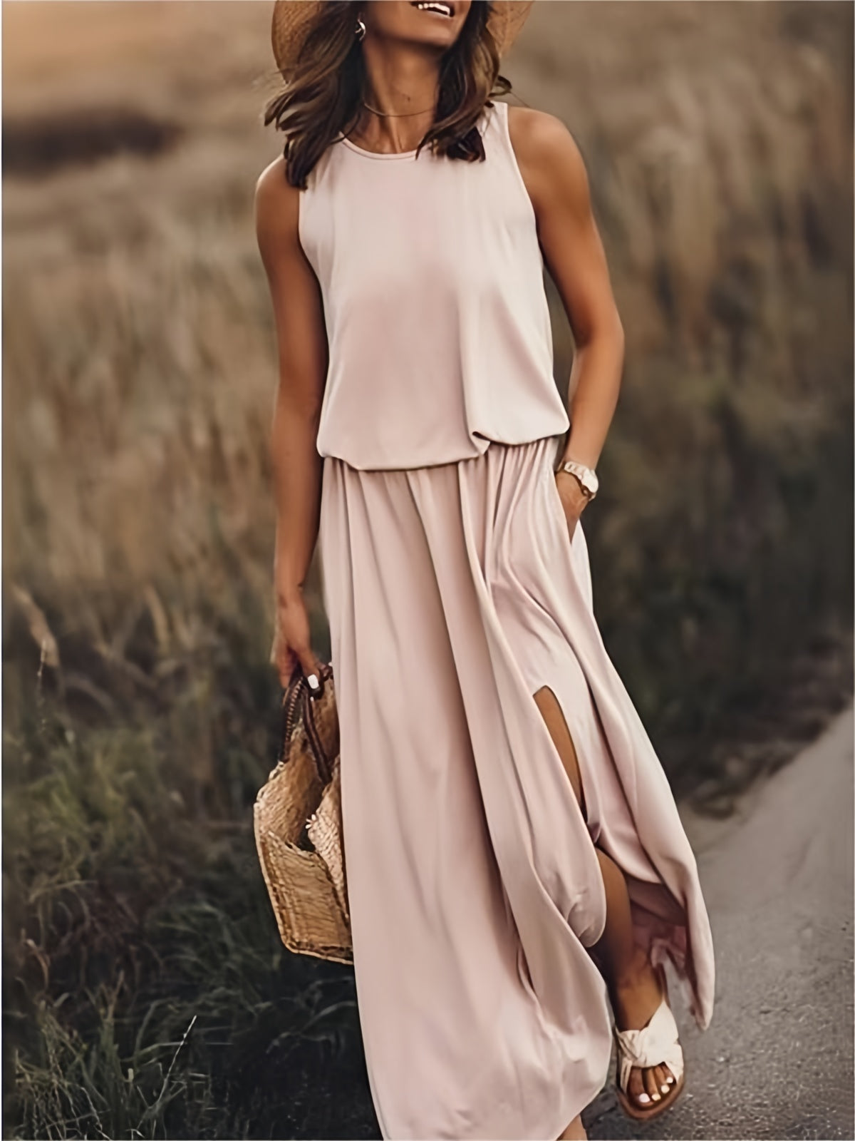 Doris | Women's Sleeveless A-Line Maxi Dress