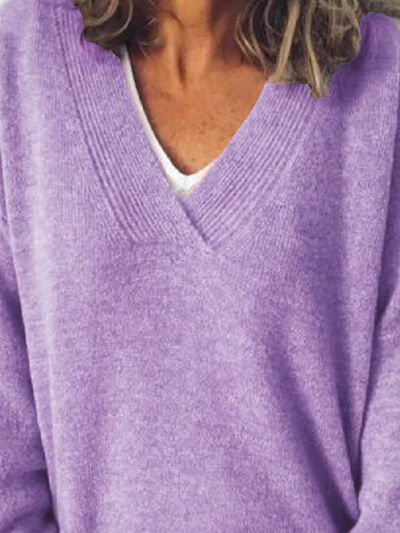 Alvene | Women's Elegant Oversize V Neck Jumper