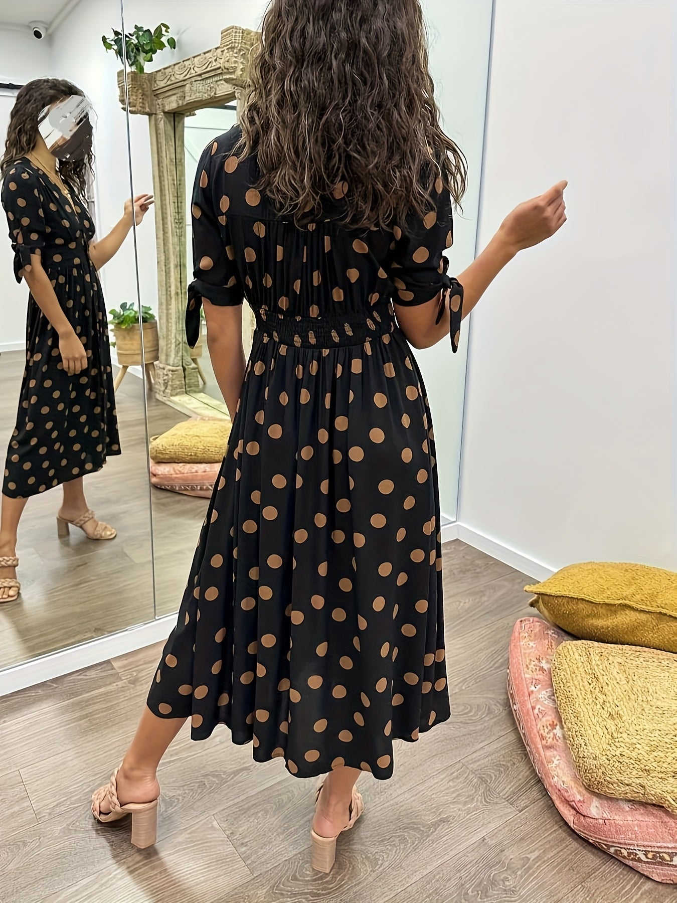 Kirsten | Stylish Polka Dot Midi Dress for Any Occasion