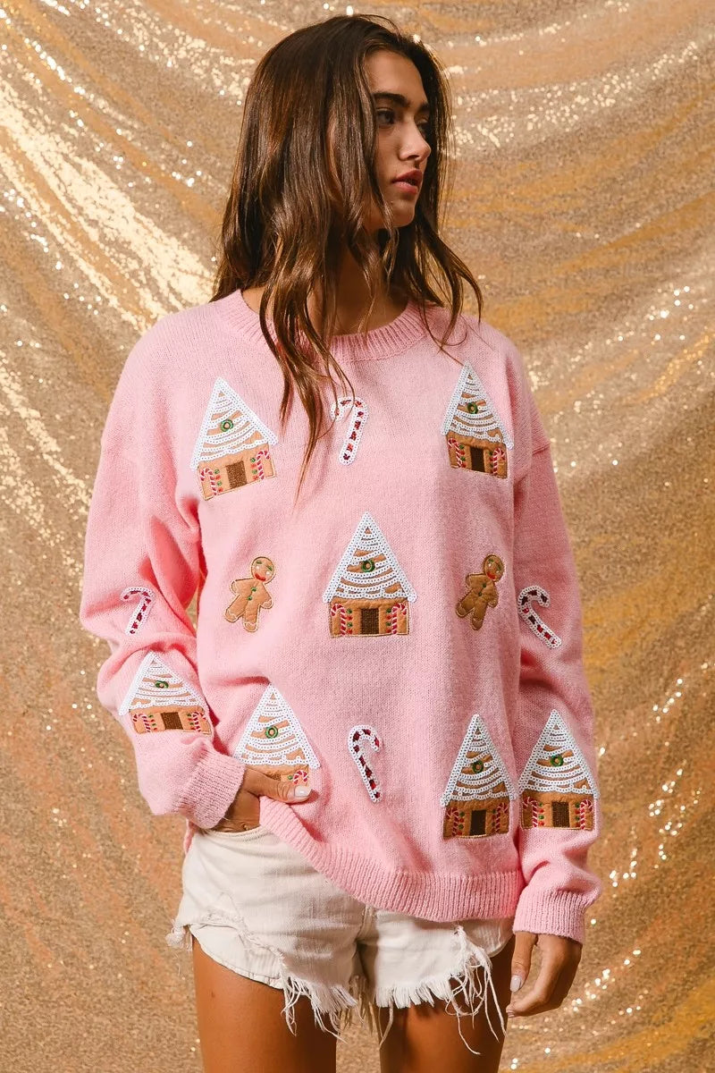 Aliyeh | Women's Winter Christmas Crew Neck Sweater