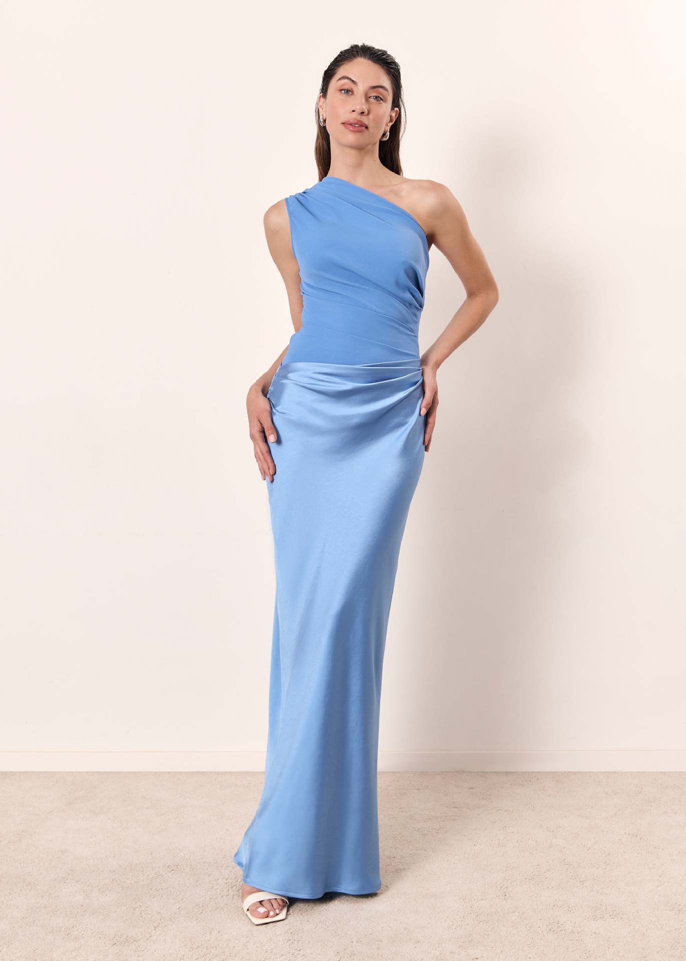 Gwyneth | Women's Sleeveless One Shoulder Maxi Dress