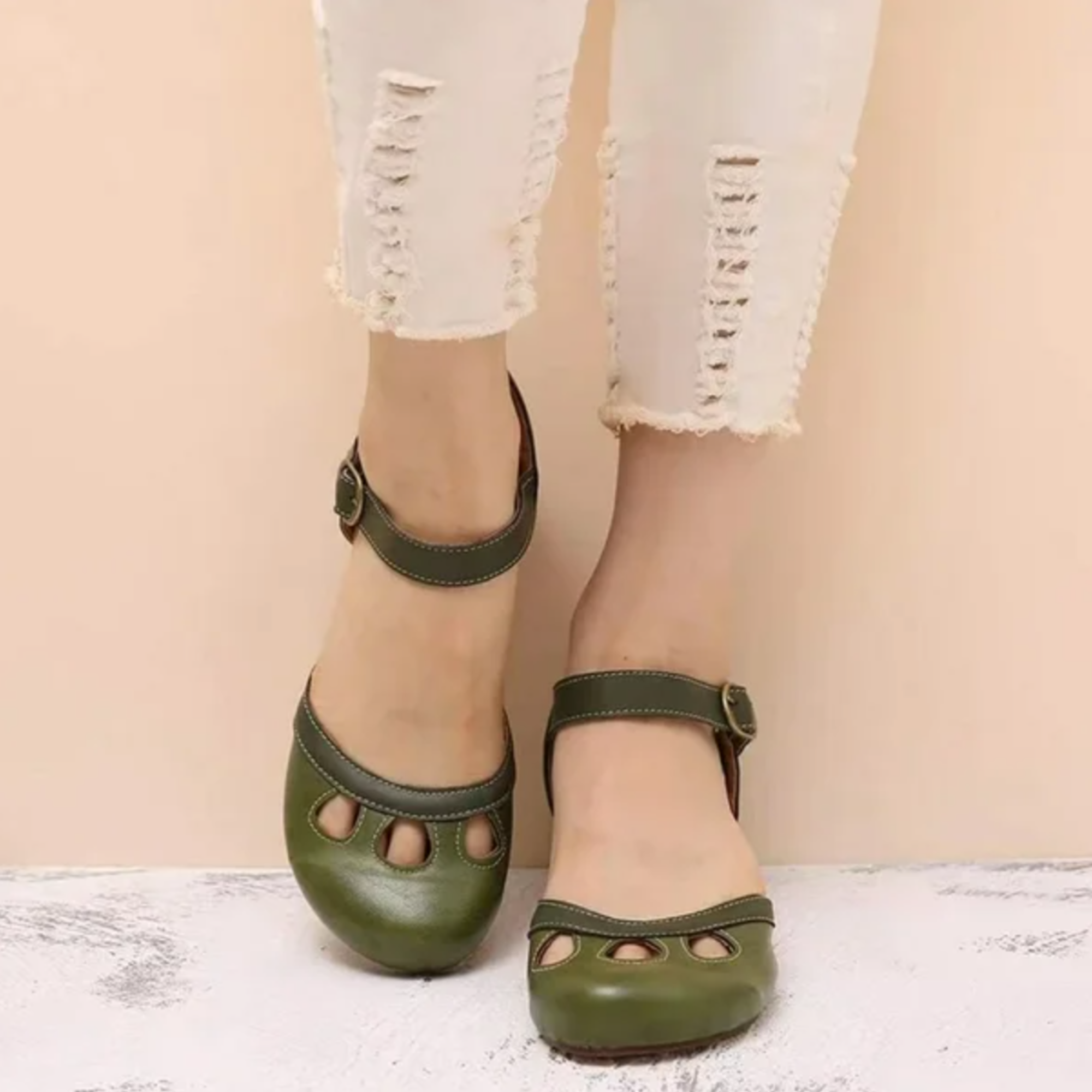 Sheila | Orthopedic Ankle Strap Heels