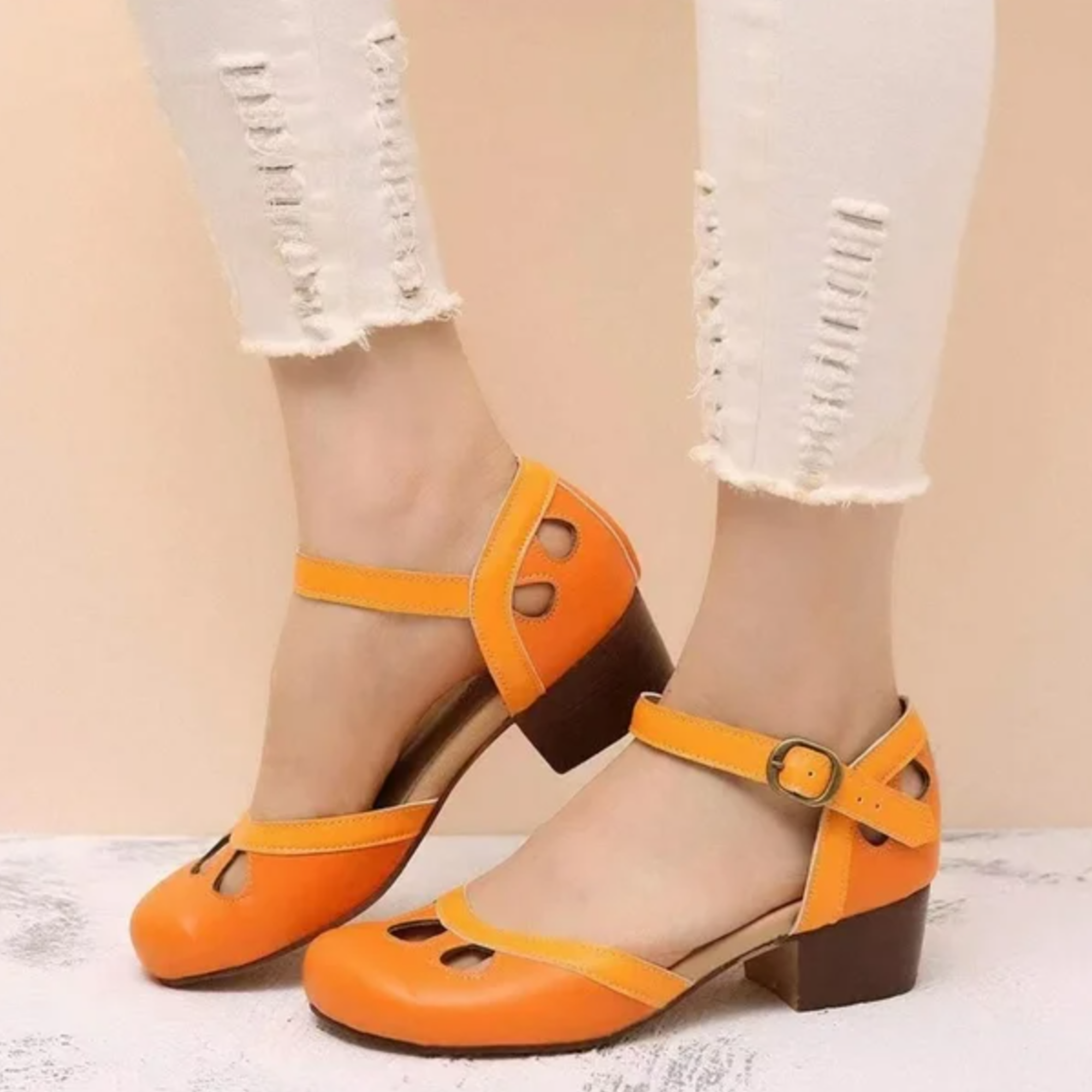 Sheila | Orthopedic Ankle Strap Heels