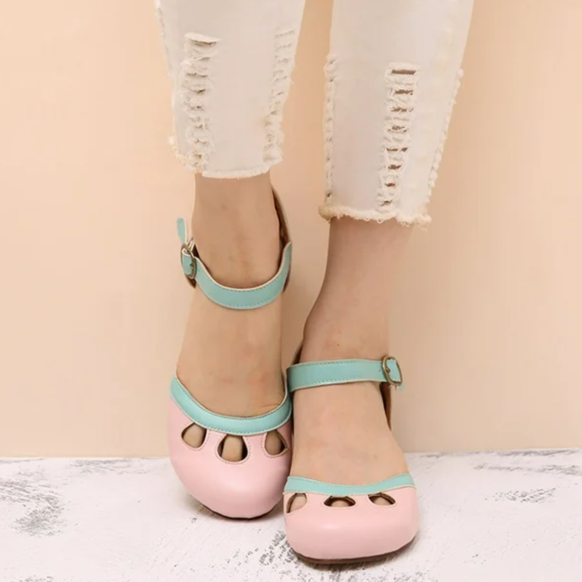 Sheila | Orthopedic Ankle Strap Heels