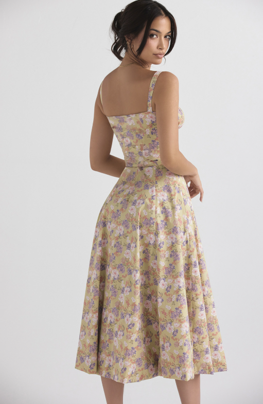 Marina | Spring Floral Print Party Dress