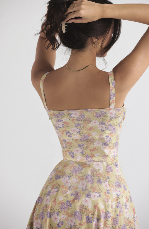Marina | Spring Floral Print Party Dress