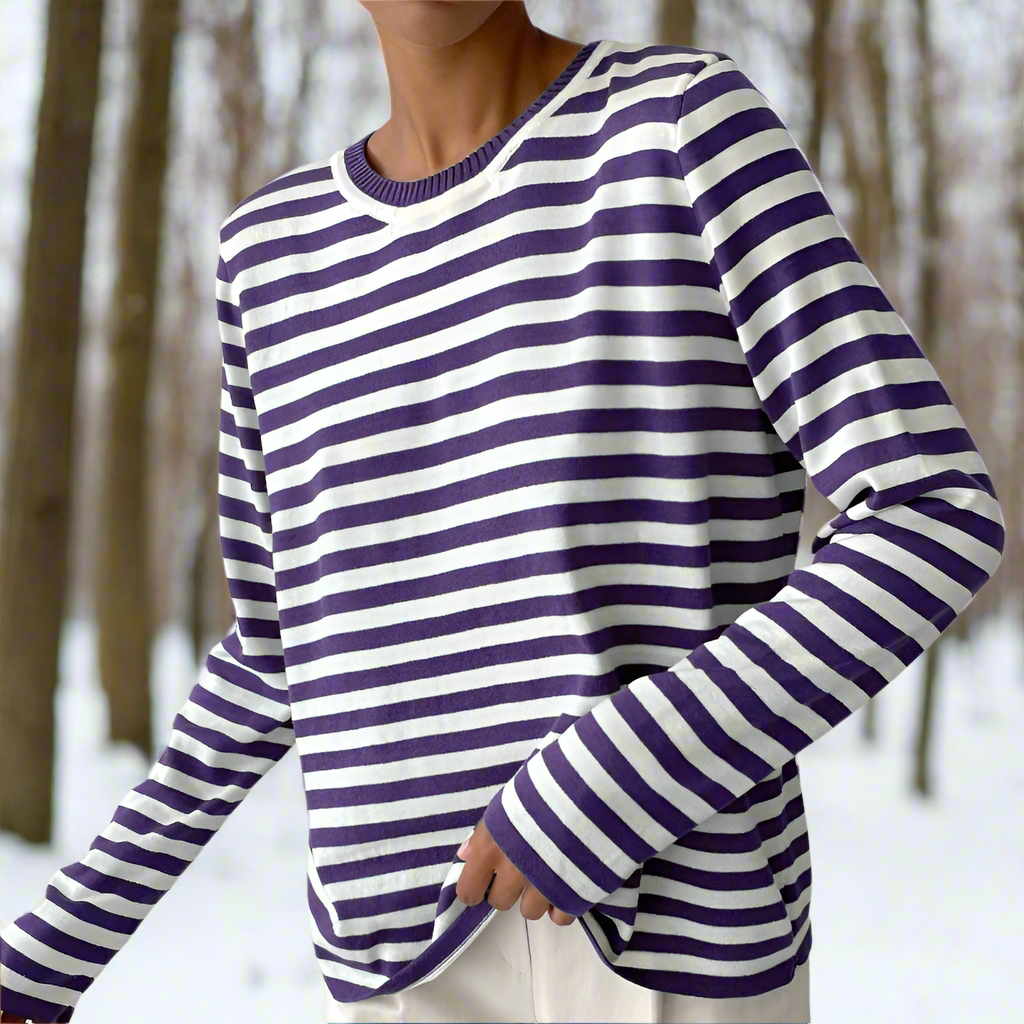 Alexandra | Striped Long Sleeve T-Shirt for Women