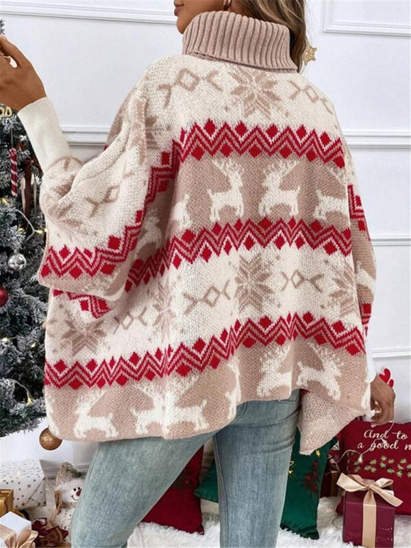 Aloretta | Women's Oversize Christmas Roll Neck Jumper