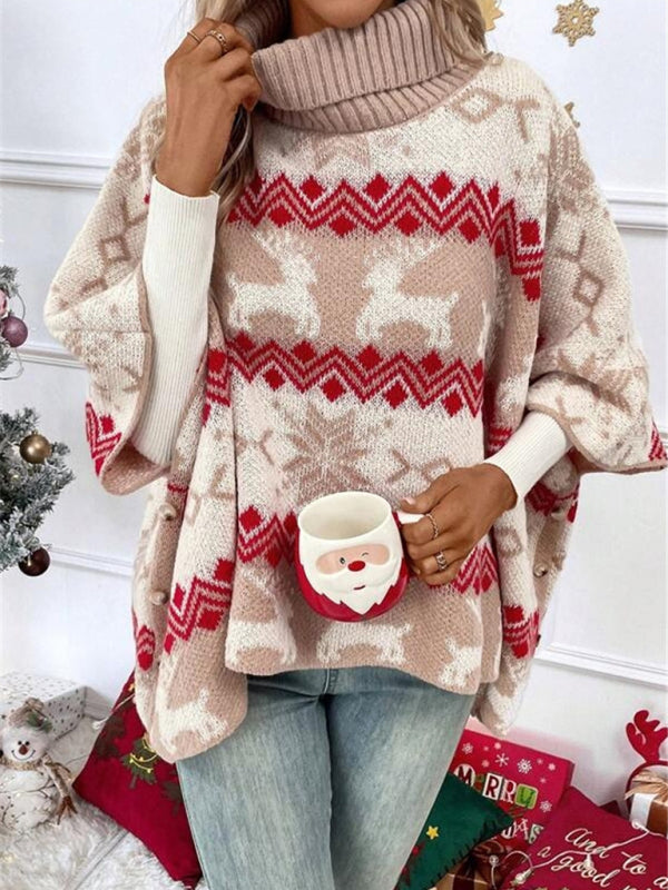 Aloretta | Women's Oversize Christmas Roll Neck Jumper