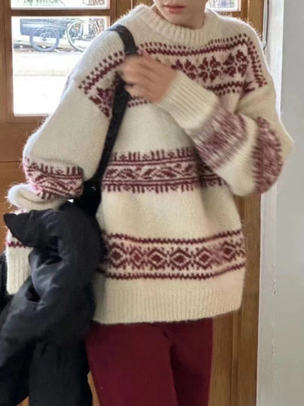 Alyene | Women's Fair Isle Relaxed Fit Jumper