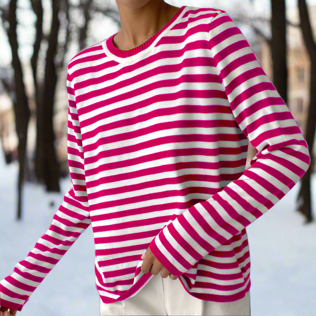 Alexandra | Striped Long Sleeve T-Shirt for Women