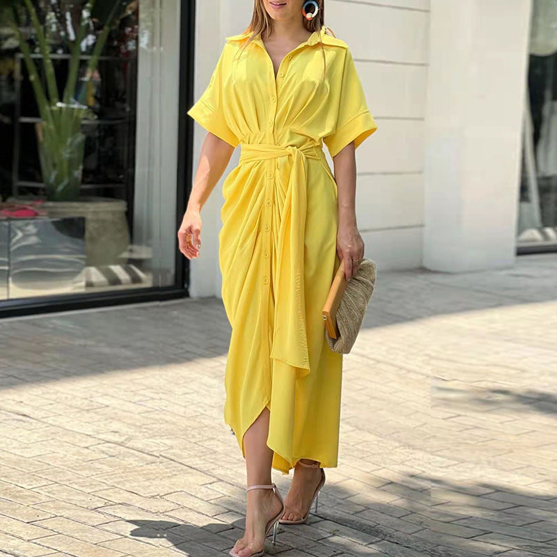 Lotte | Chic Summer Drape Dress for Effortless Style and Comfort