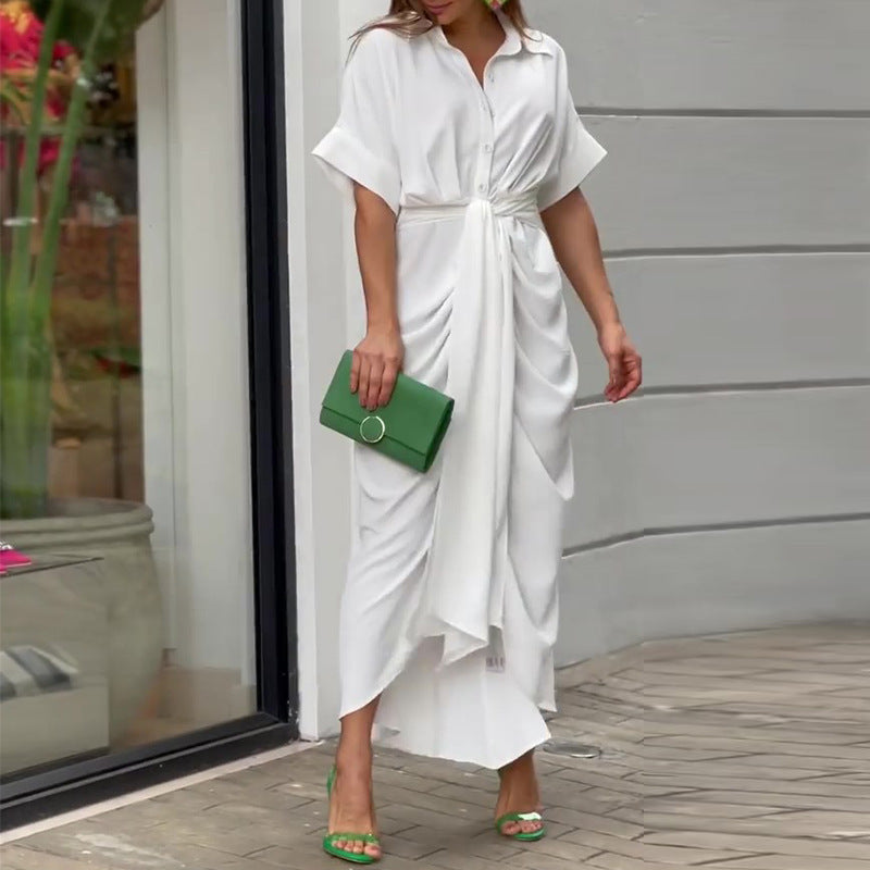 Lotte | Chic Summer Drape Dress for Effortless Style and Comfort