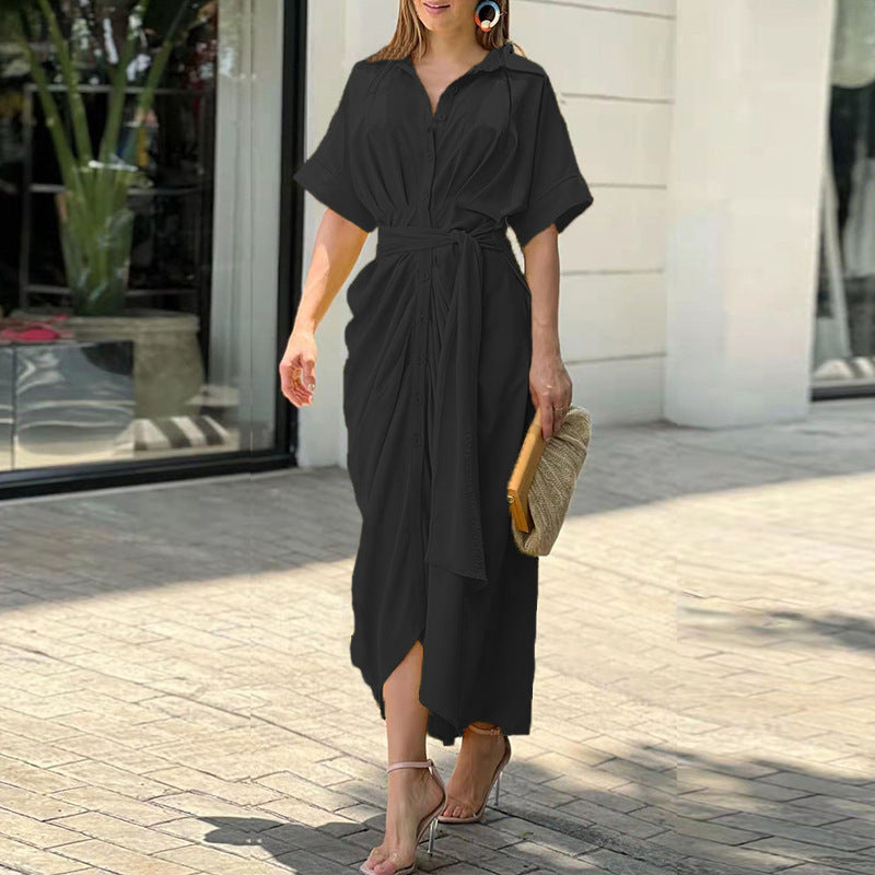 Lotte | Chic Summer Drape Dress for Effortless Style and Comfort