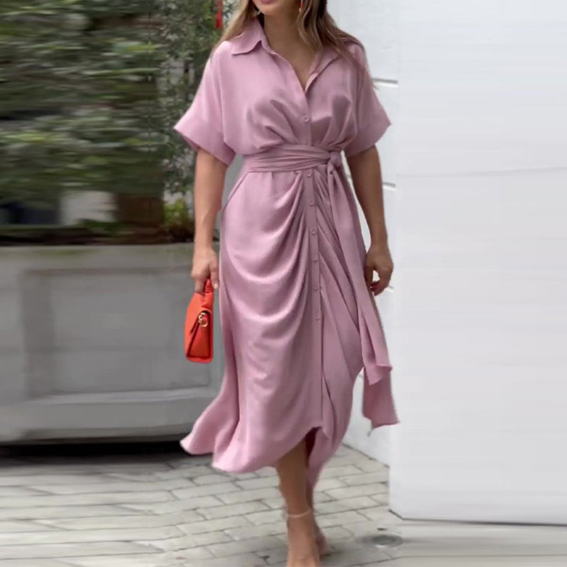 Lotte | Chic Summer Drape Dress for Effortless Style and Comfort
