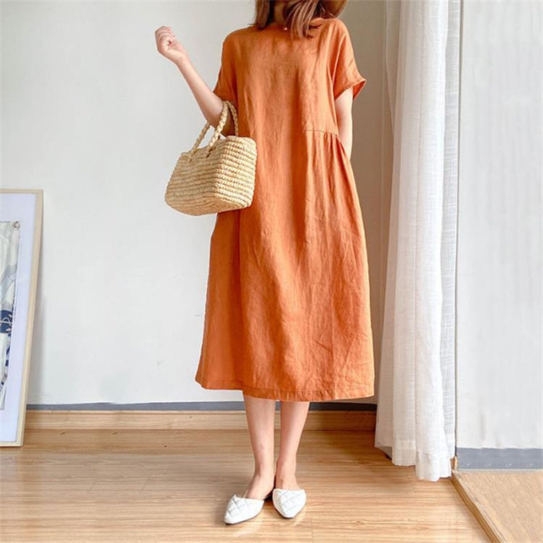 Hazel | Elegant Short Sleeve Summer Dress for Women