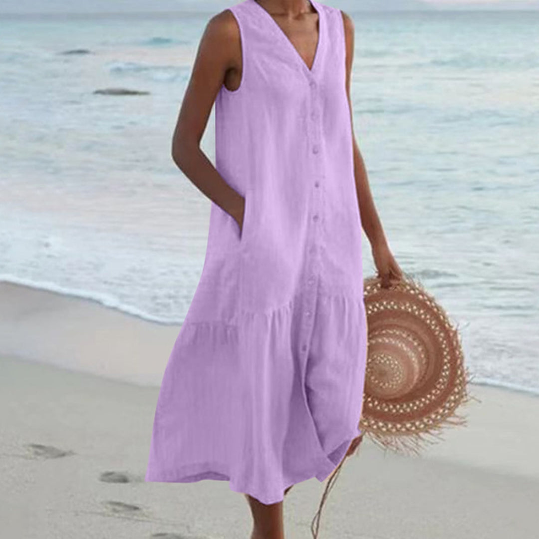 Hester | Elegant Sleeveless Midi Dress