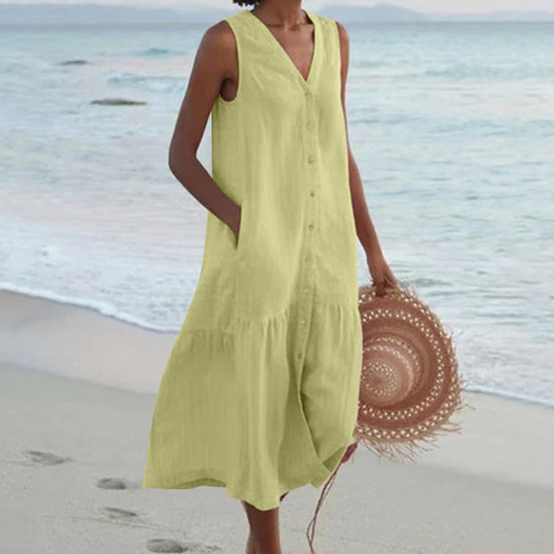 Hester | Elegant Sleeveless Midi Dress