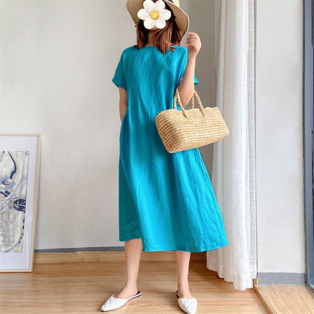 Hazel | Elegant Short Sleeve Summer Dress for Women