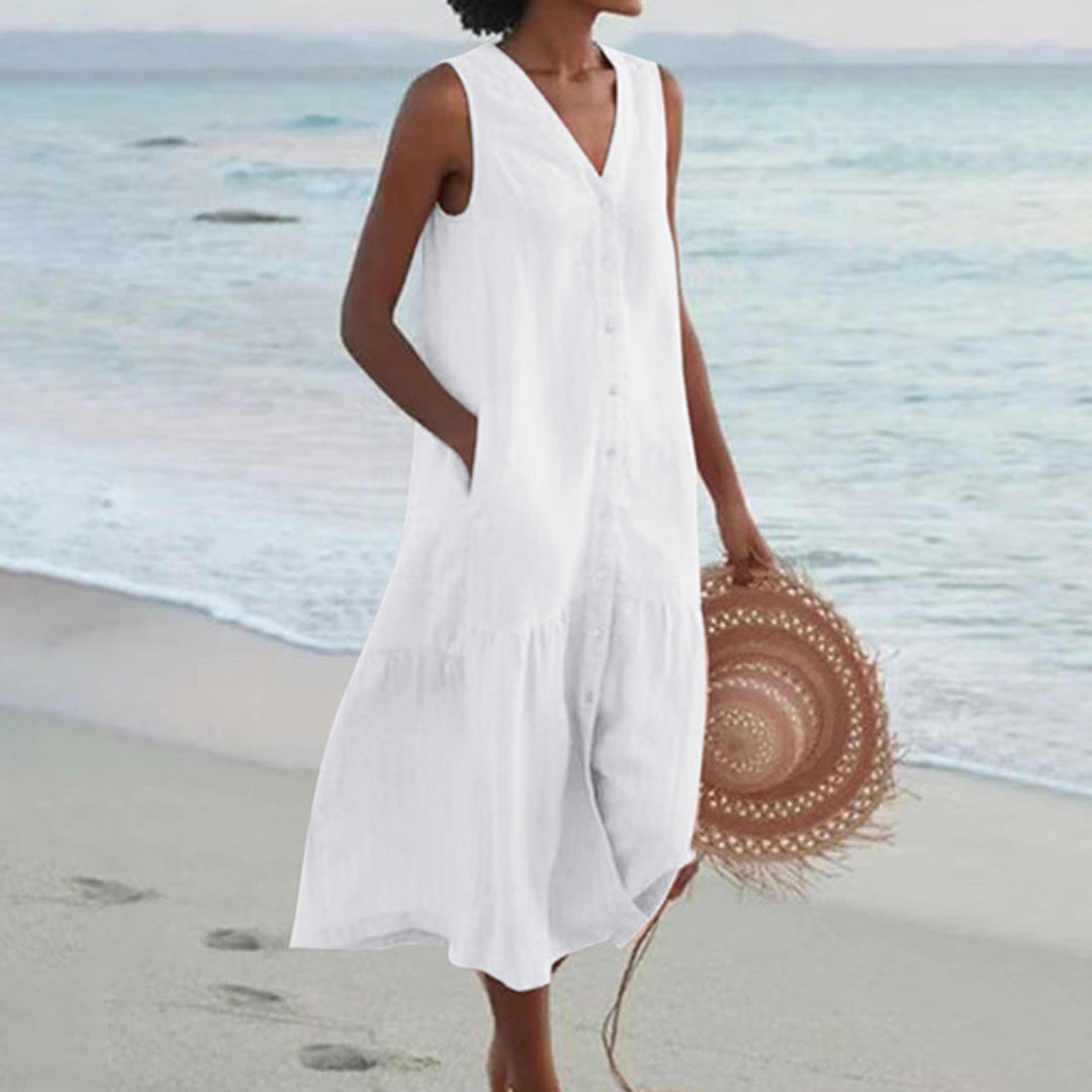 Hester | Elegant Sleeveless Midi Dress