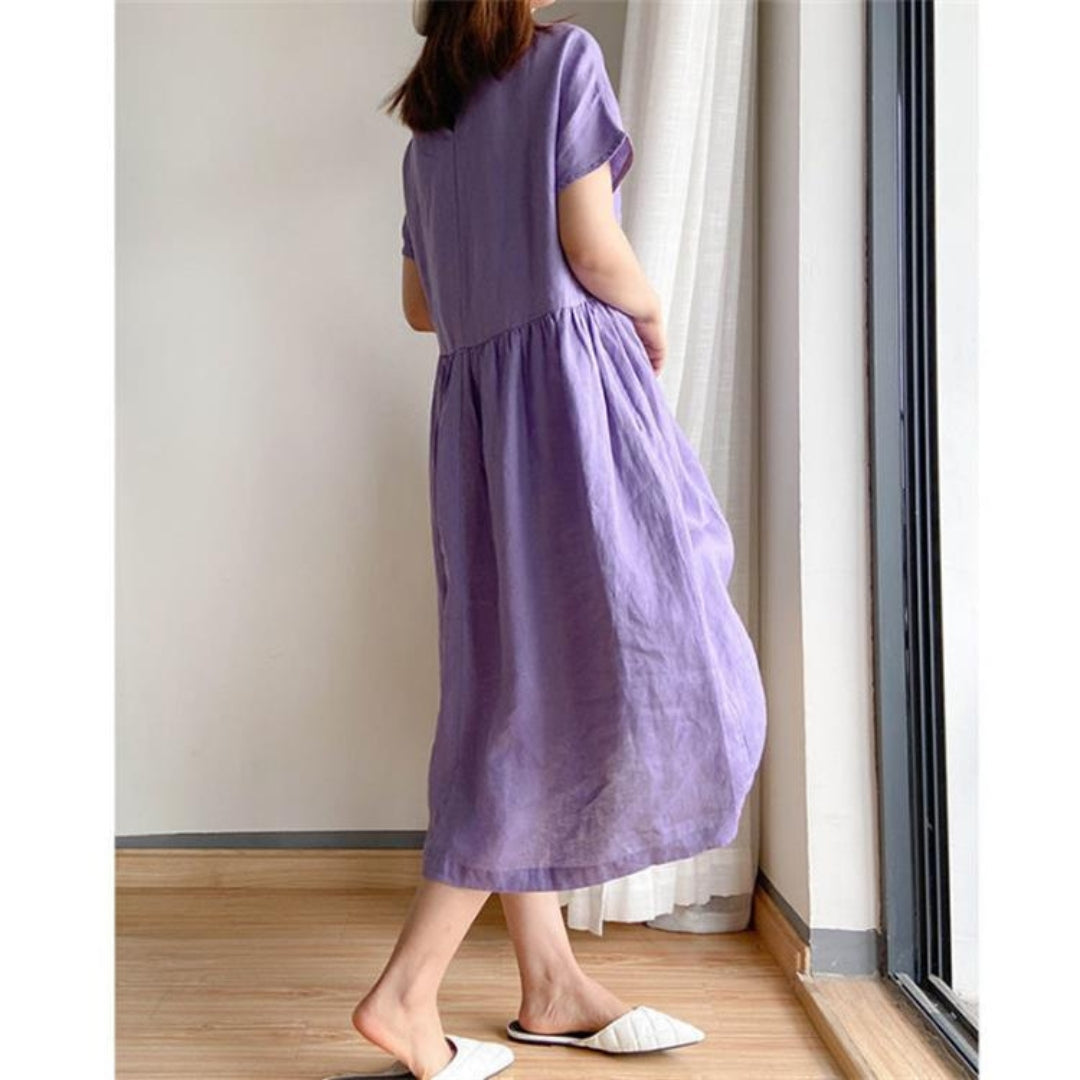 Hazel | Elegant Short Sleeve Summer Dress for Women