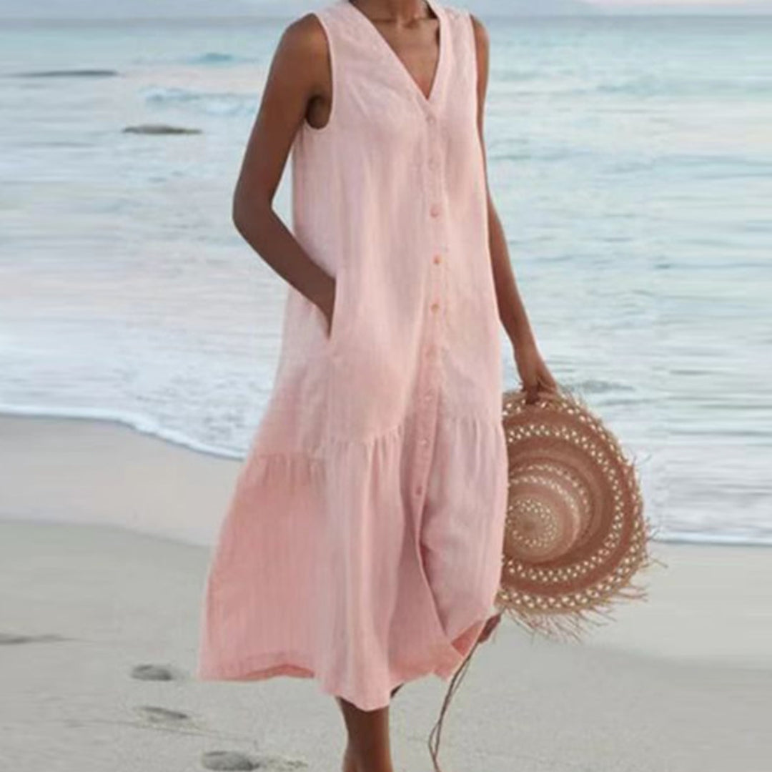 Hester | Elegant Sleeveless Midi Dress