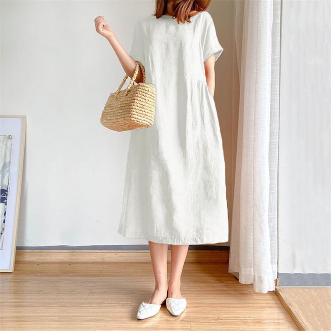 Hazel | Elegant Short Sleeve Summer Dress for Women