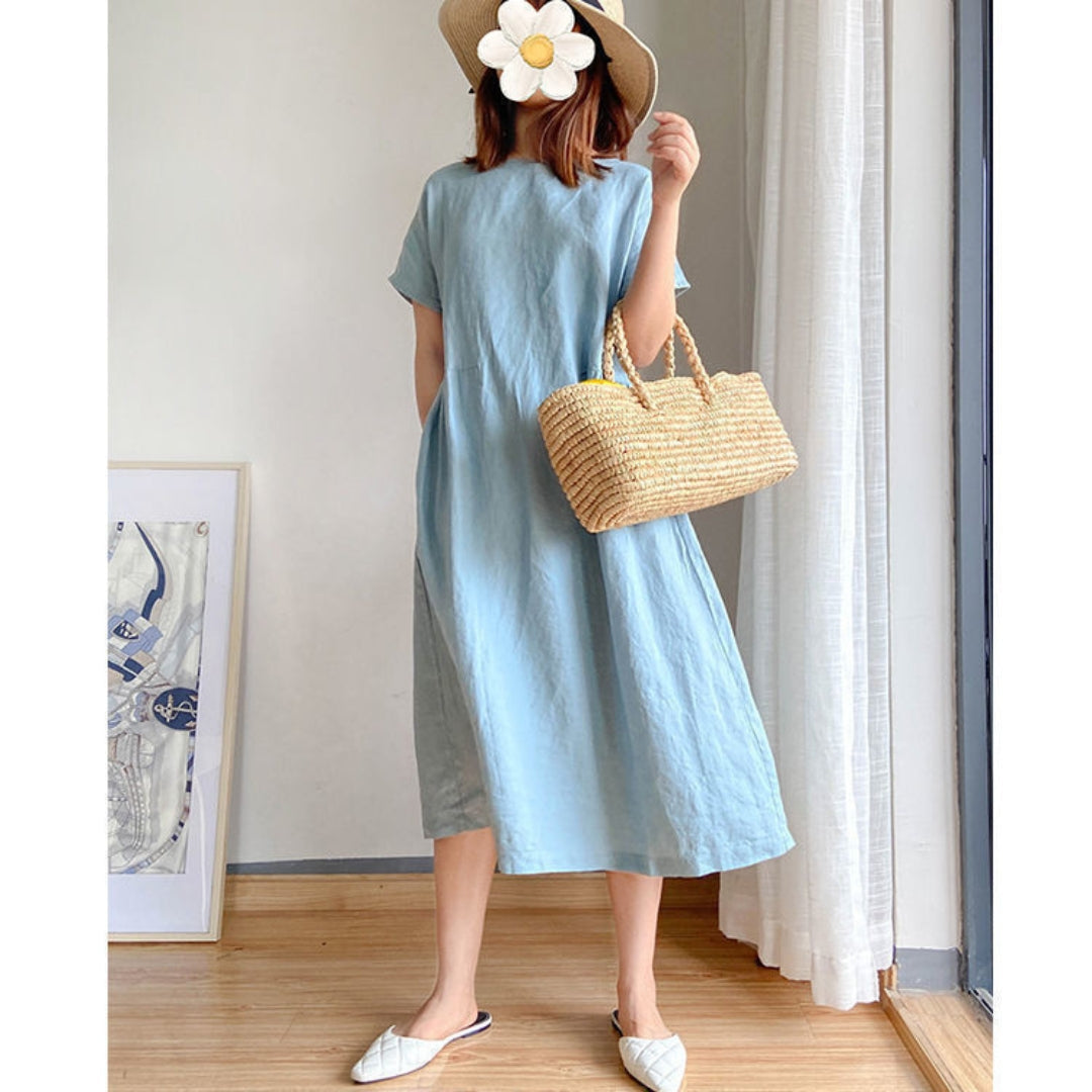 Hazel | Elegant Short Sleeve Summer Dress for Women