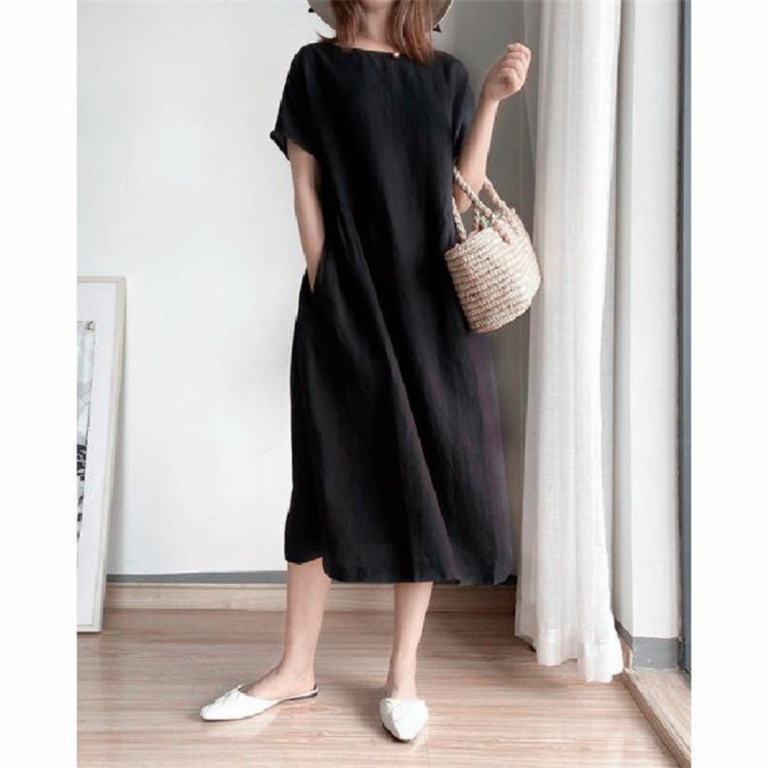 Hazel | Elegant Short Sleeve Summer Dress for Women