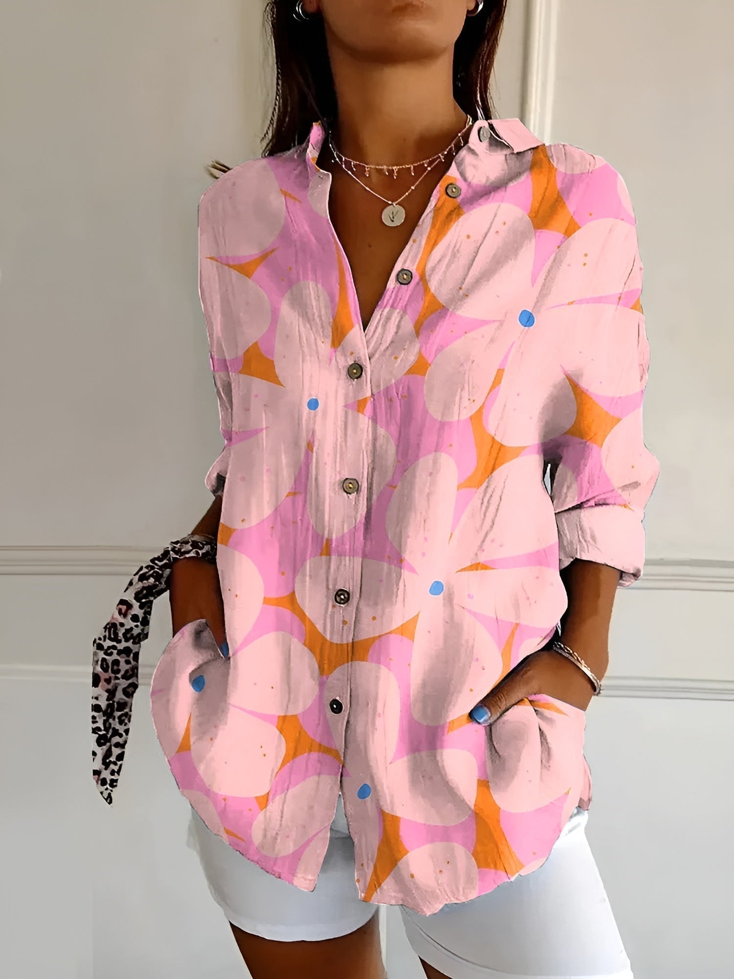 Carmen | Women's Button-Down Printed Blouse