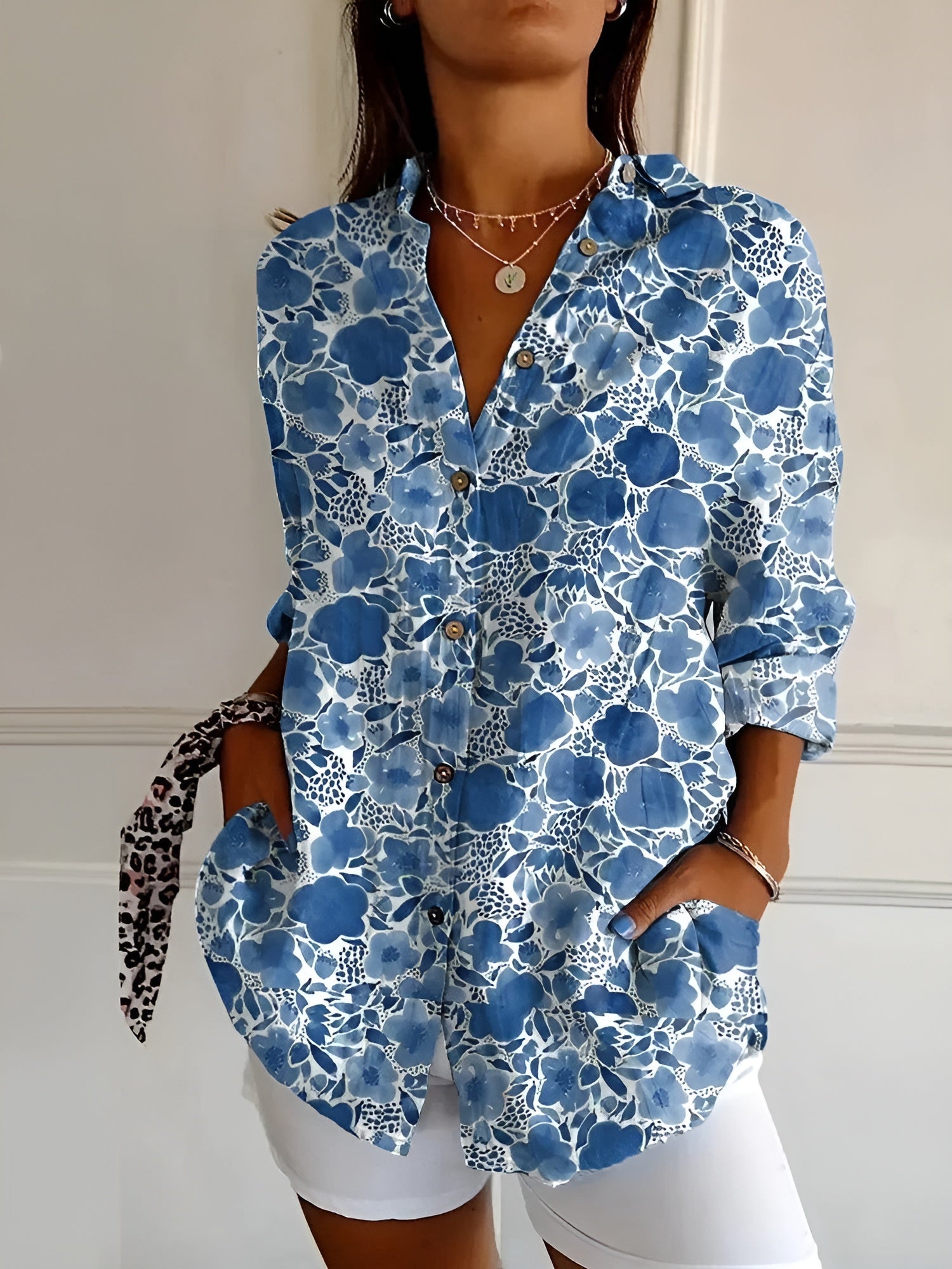 Carmen | Women's Button-Down Printed Blouse
