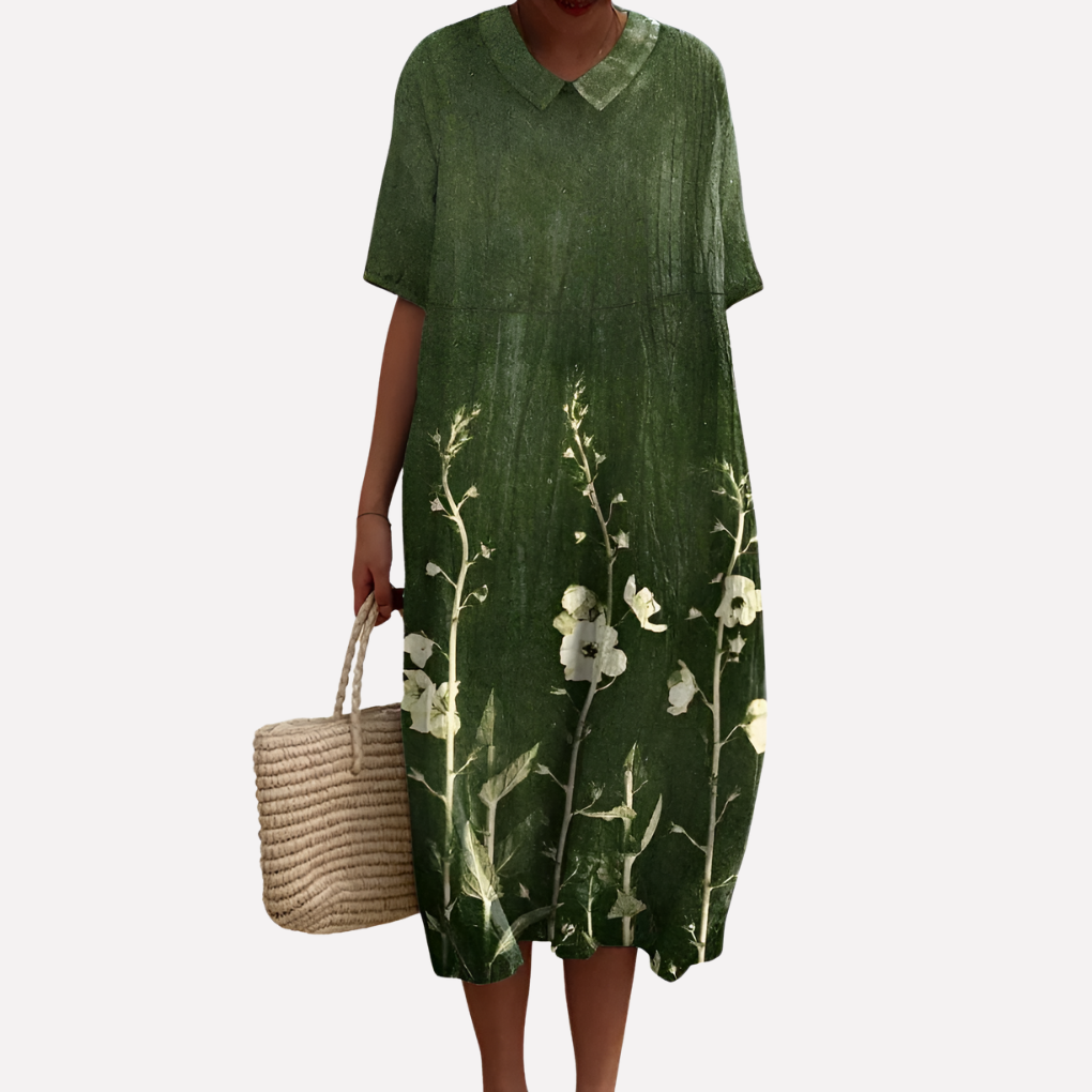 Ellie | Women's V-Neck Midi Dress