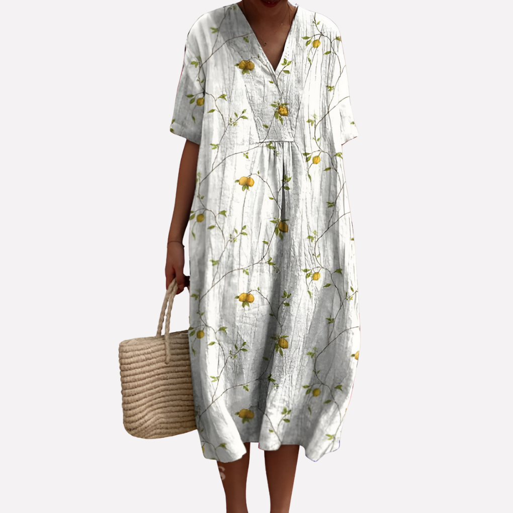 Ellie | Women's V-Neck Midi Dress